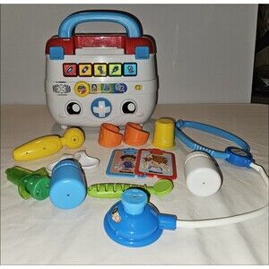 VTech Play and Heal Deluxe Medical Kit Role-Play Doctor Toy Missing A Few Pieces